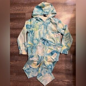 NWT Ideology Blue and Yellow Women's Jacket & leggings Set